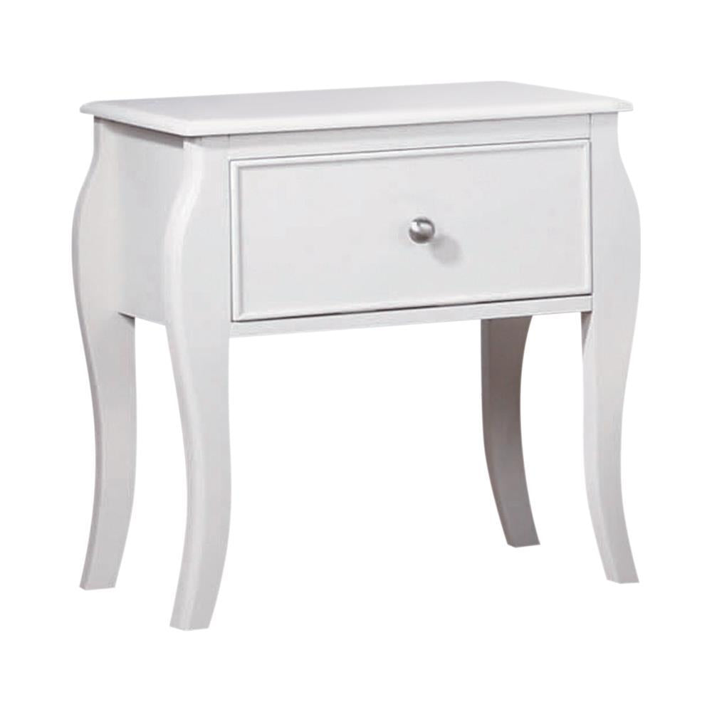 Dominique 1-Drawer Nightstand Cream White