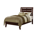 Serenity Twin Panel Bed With Cut-Out Headboard Rich Merlot