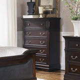 Cambridge 5-Drawer Rectangular Chest Cappuccino