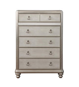 Bling Game 6-Drawer Chest Metallic Platinum