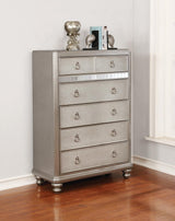 Bling Game 6-Drawer Chest Metallic Platinum