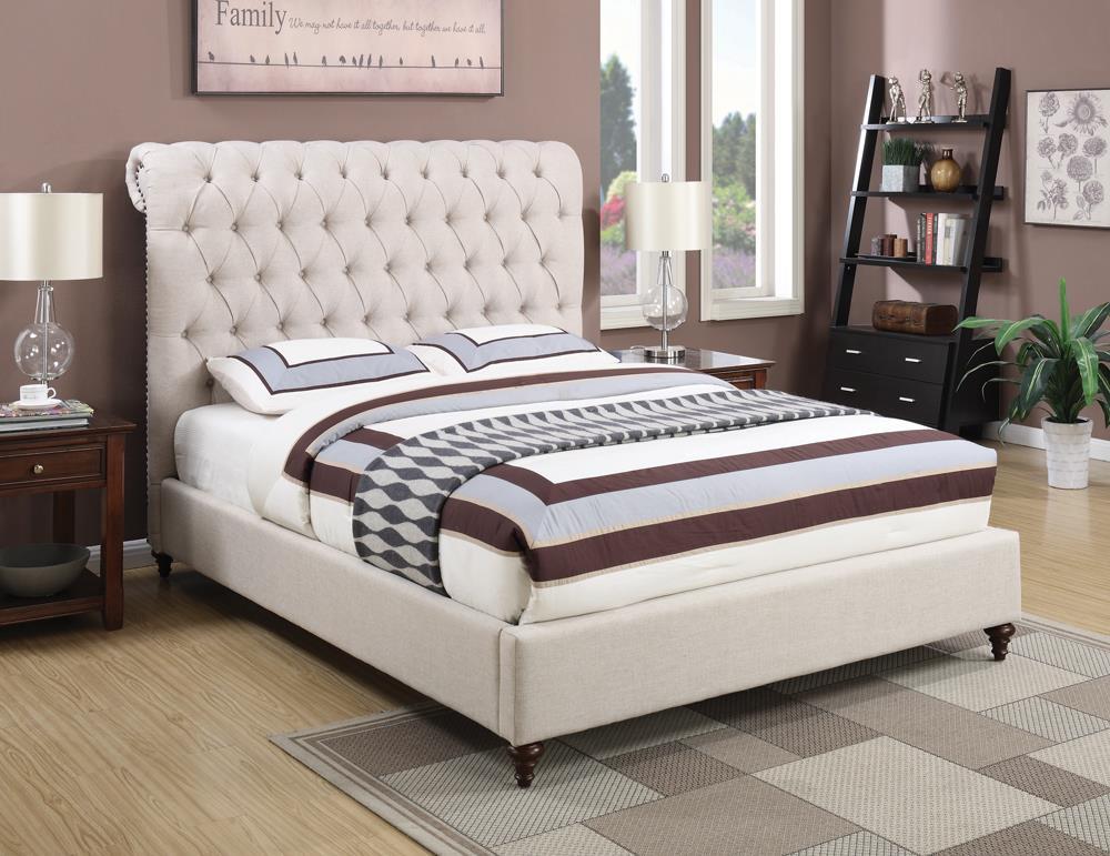 Devon Ufted Upholstered Full Bed Beige