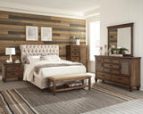 Devon Tufted Upholstered Eastern King Bed Beige