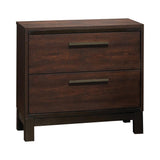 Edmonton 2-Drawer Nightstand Rustic Tobacco