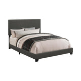 Boyd Twin Upholstered Bed With Nailhead Trim Charcoal