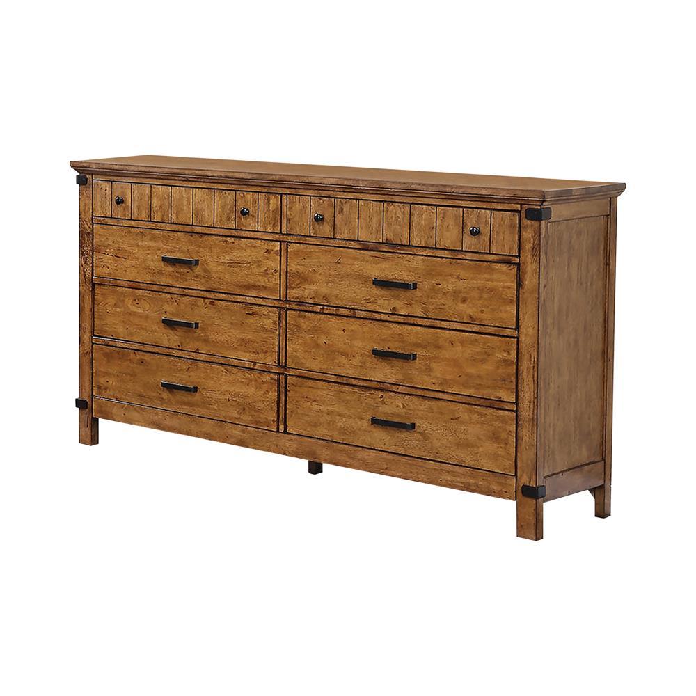 Brenner 8-Drawer Dresser Rustic Honey