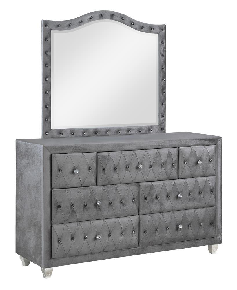 Deanna 7-Drawer Rectangular Dresser Grey