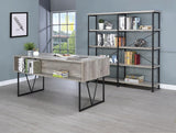 Analiese 4-Drawer Writing Desk Grey Driftwood