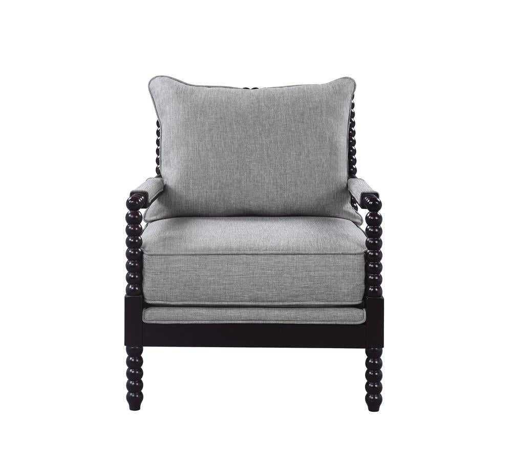 Blanchett Cushion Back Accent Chair Grey And Black