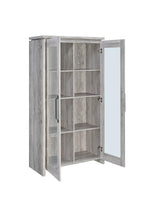 Alejo 2-Door Tall Cabinet Grey Driftwood