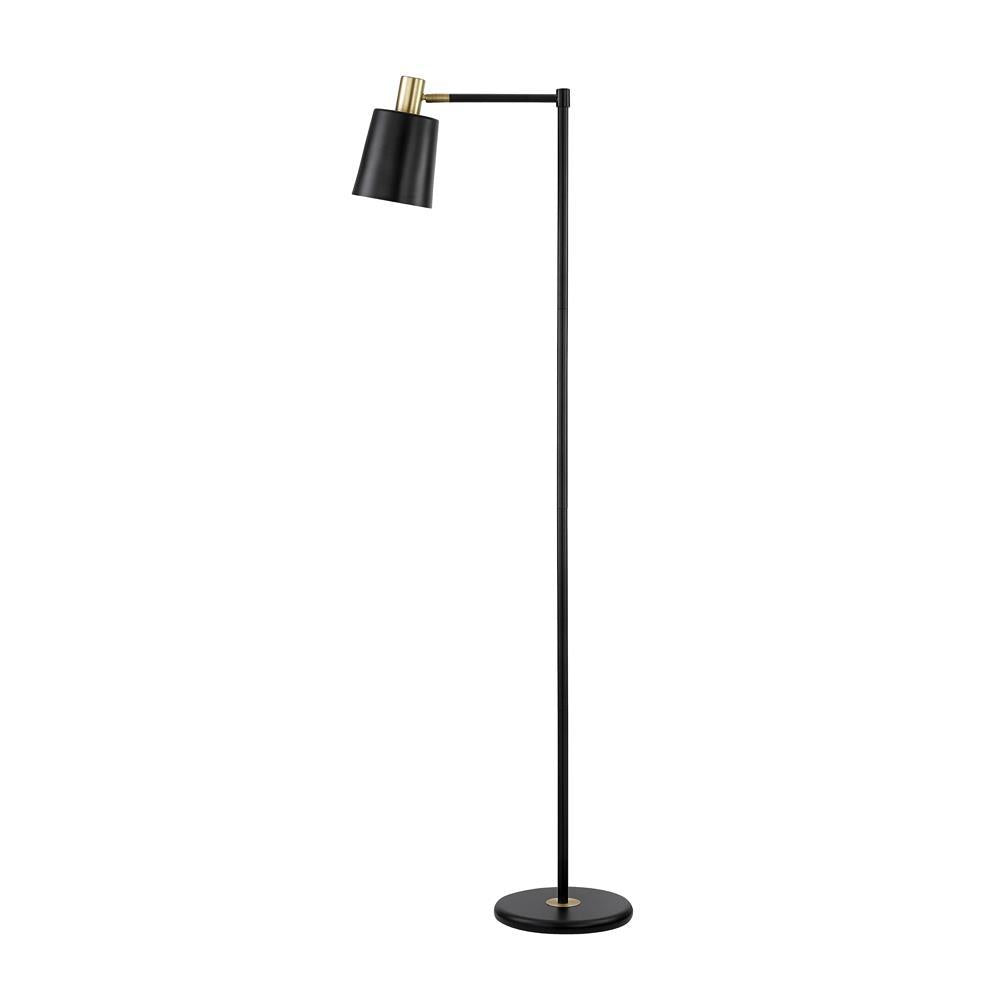 Rhapsody 1-Light Floor Lamp With Horn Shade Black