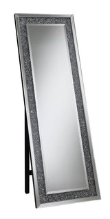 Carisi Rectangular Standing Mirror With Led Lighting Silver