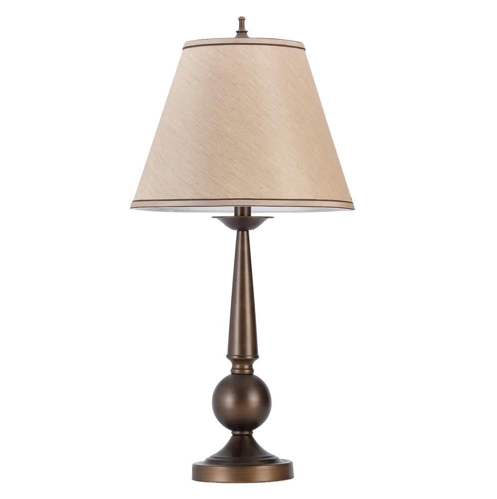 Ochanko Cone Shade Table Lamps Bronze And Beige (Set Of 2)