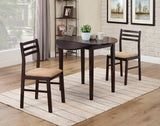 Bucknell 3-Piece Dining Set With Drop Leaf Cappuccino And Tan