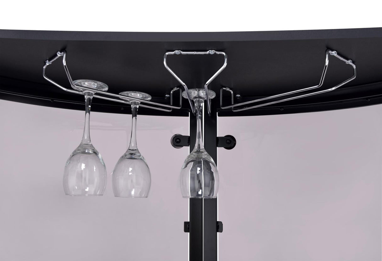 Amarillo 2-Tier Bar Unit Black And Chrome