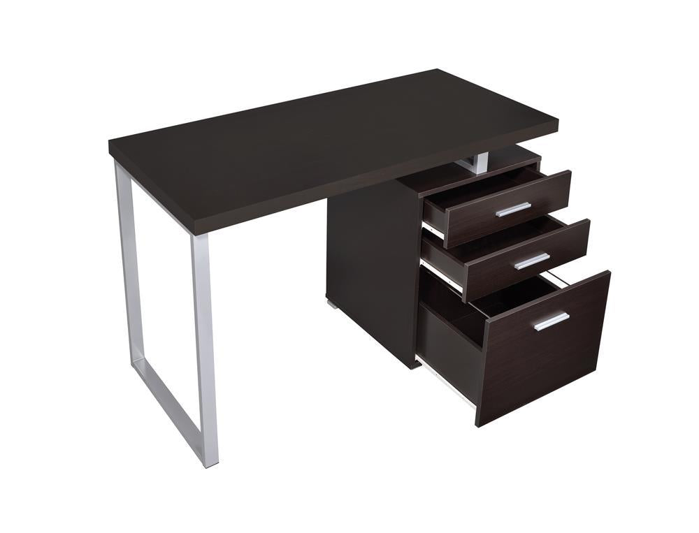 Brennan 3-Drawer Office Desk Cappuccino