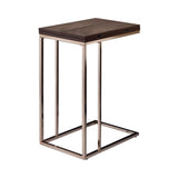 Pedro Expandable Top Accent Table Chestnut And Chrome