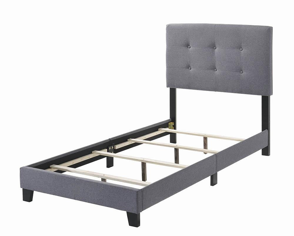 Mapes Tufted Upholstered Twin Bed Grey