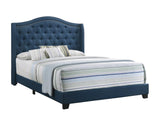 Sonoma Eastern King Camel Headboard With Nailhead Trim Bed Blue