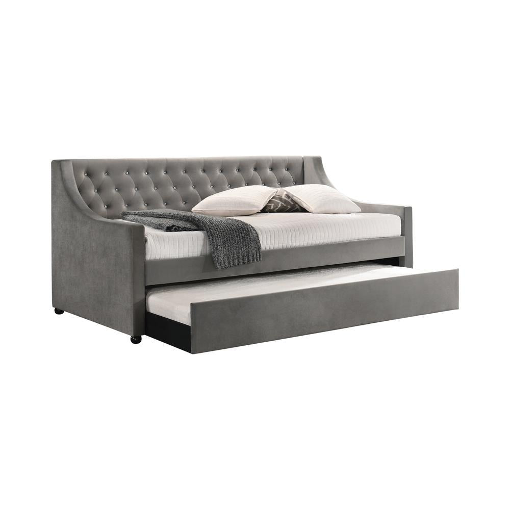 Chatsboro Twin Upholstered Daybed With Trundle Grey