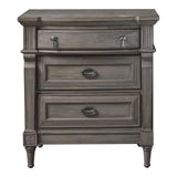 Alderwood 3-Drawer Nightstand French Grey