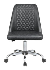 Althea Upholstered Tufted Back Office Chair Grey And Chrome