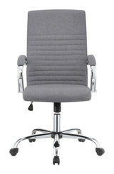 Abisko Upholstered Office Chair With Casters Grey And Chrome