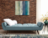 Caufield Biscuit-Tufted Sofa Bed Turquoise Blue