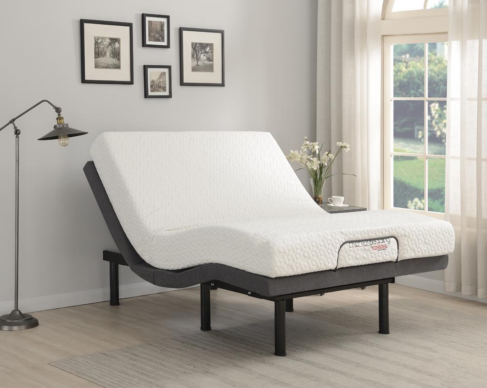 Clara Full Adjustable Bed Base Grey And Black