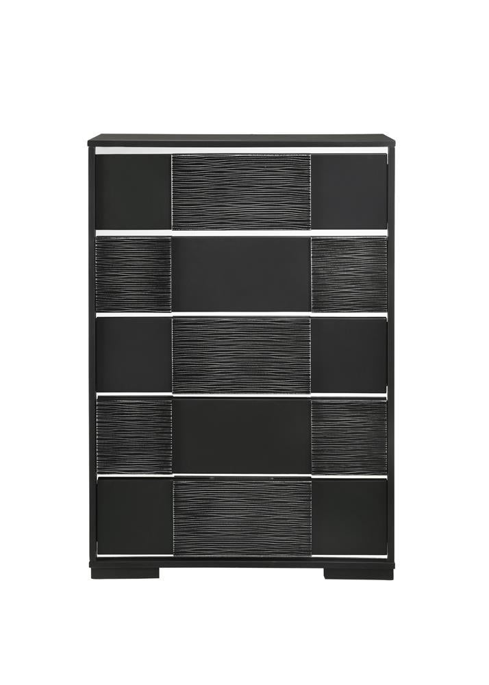 Blacktoft 5-Drawer Chest Black