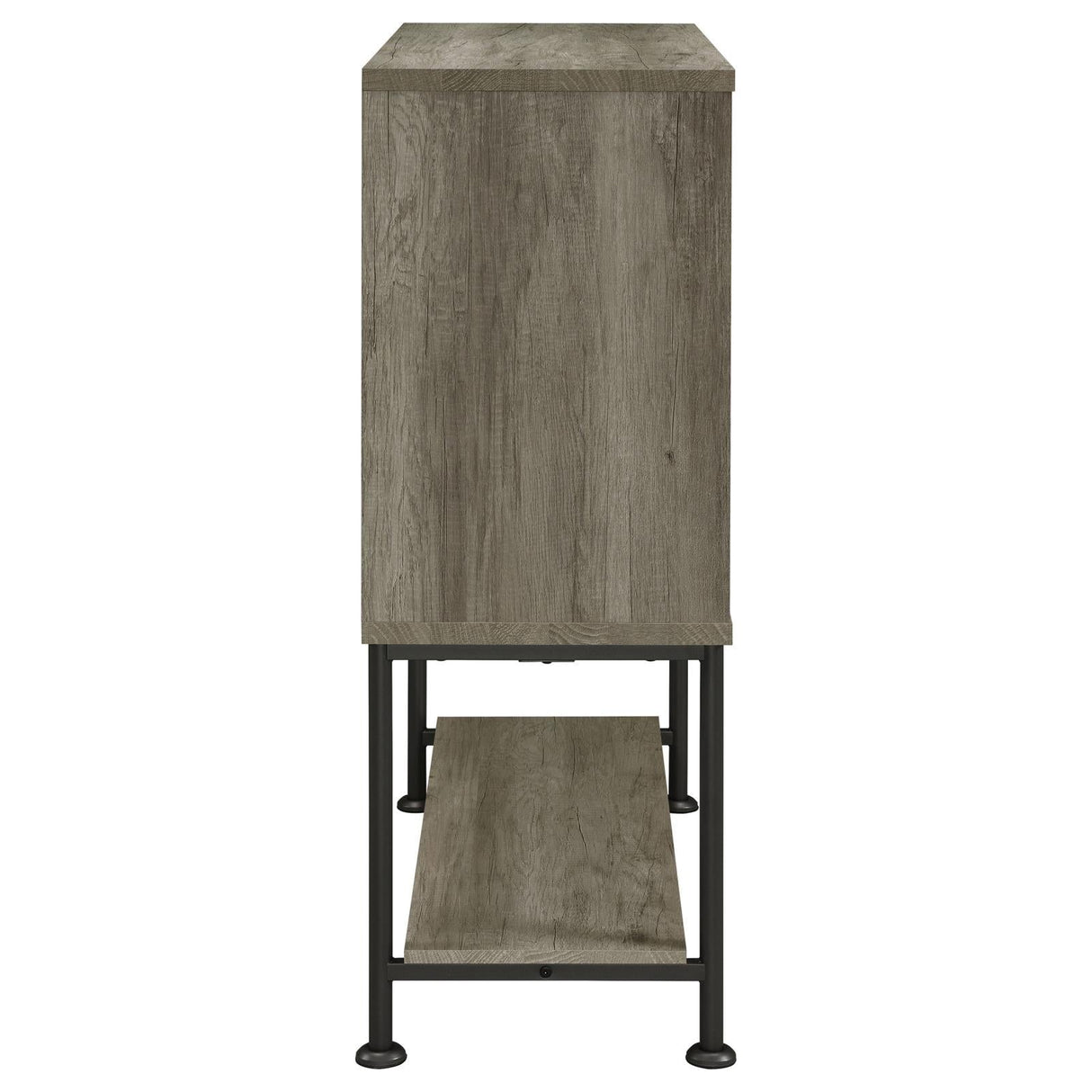 Claremont Sliding Door Bar Cabinet With Lower Shelf Grey Driftwood