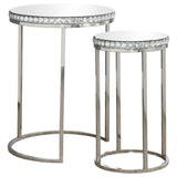 Addison 2-Piece Round Nesting Table Silver