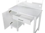 Elijah Vanity Set With Led Lights White And Dark Grey