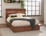 Winslow Eastern King Bed Smokey Walnut And Coffee Bean