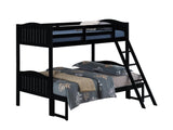 Arlo Twin Over Full Bunk Bed With Ladder Black