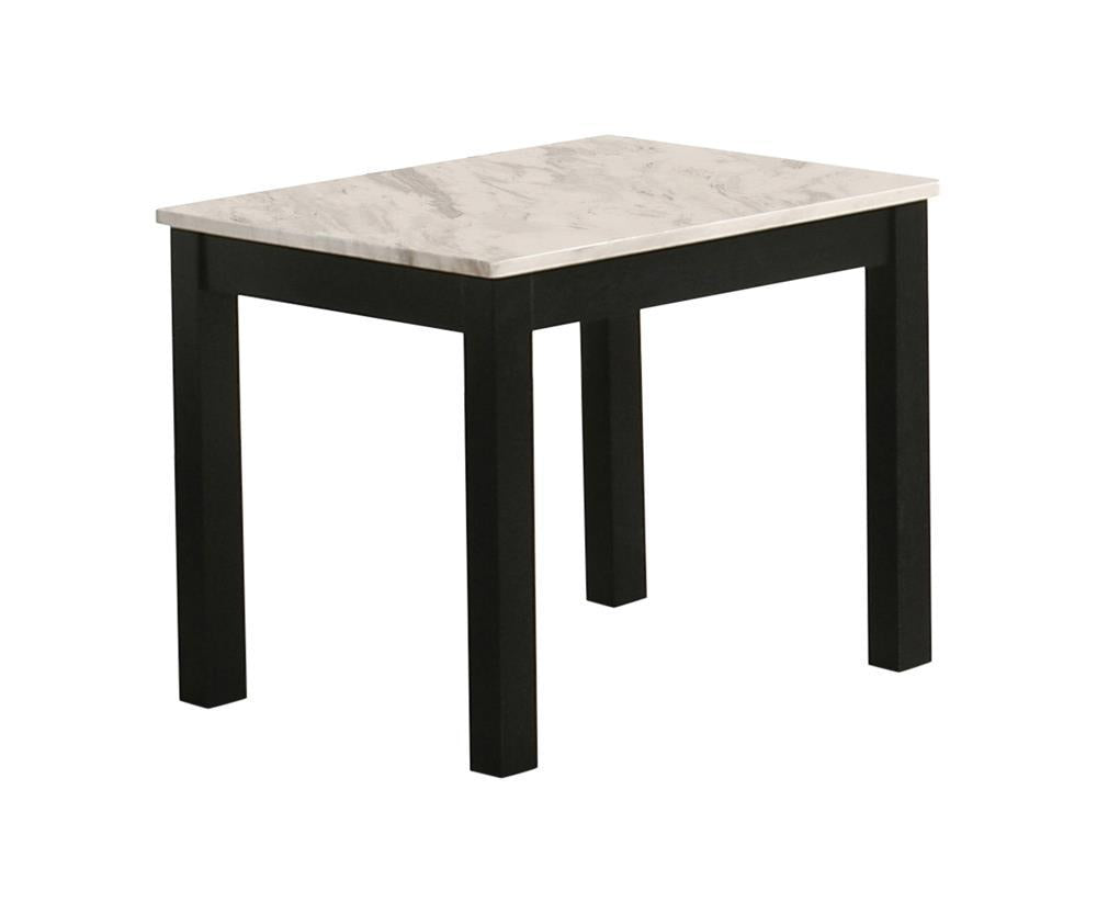 Bates Faux Marble 3-Piece Occasional Table Set White And Black