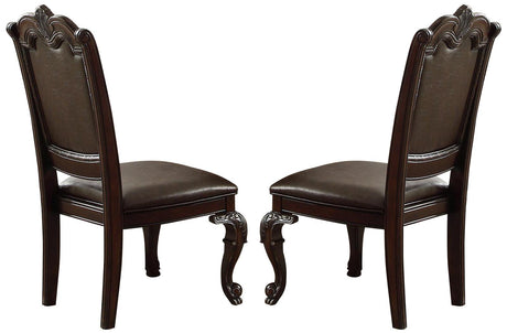 Crown Mark Kiera Dining Side Chair in Rich Brown (Set of 2) 2150S image