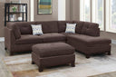 3-PC Sectional with 2 Accent Pillow (Ottoman Included)