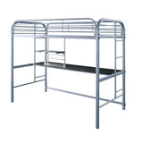Opal Iii Black & Silver Twin Loft Bed