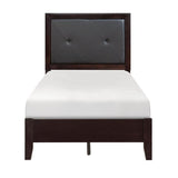 Edina Twin Panel Bed in Espresso-Hinted Cherry 2145T-1