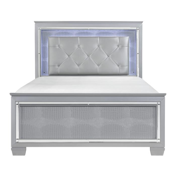 Allura Full Panel Bed in Silver 1916F-1*