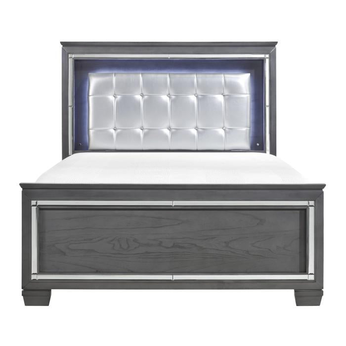 Allura Full Panel Bed in Gray 1916FGY-1*