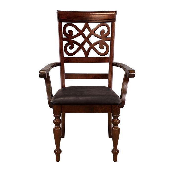 Creswell Arm Chair in Dark Cherry (Set of 2)