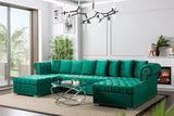 Larry Black Velvet Double Chaise Sectional