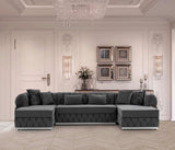 Jester Velvet Double Chaise Sectional