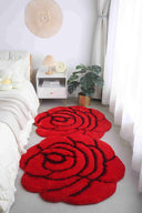 FAUX FUR Rug DOUBLE ROSE