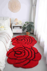 FAUX FUR Rug DOUBLE ROSE