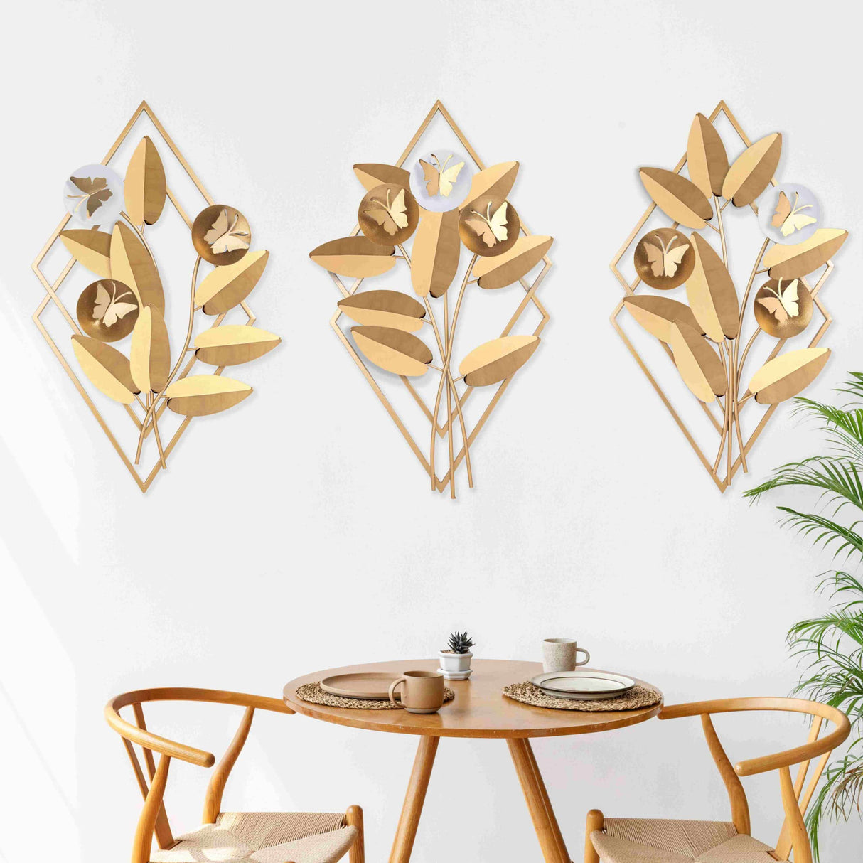 Metal Wall Art Decor Sculpture Set Design W363