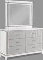 Crown Mark Furniture Ariane Mirror in Silver and White image