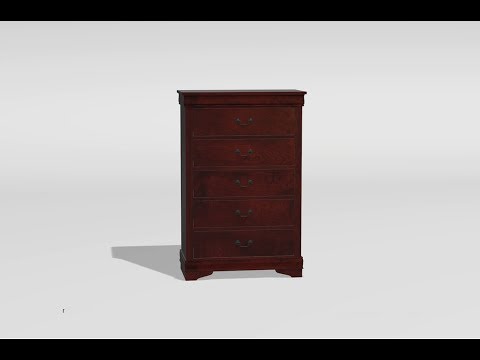  Furniture of America Louis Philippe 5-Drawer Chest CM7966CH-C EXTERNAL_VIDEO 1